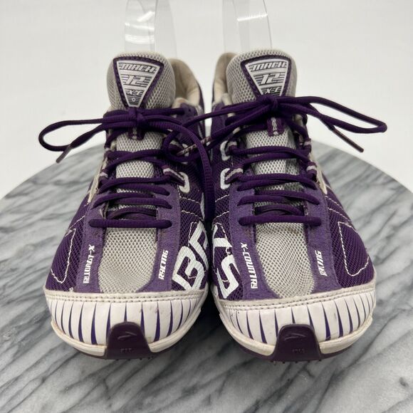 Brooks Womens 9 Track & Field Running Shoes Purple Mach 12 Spikes 1200761B511 - Picture 3 of 13